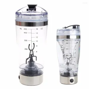 Vattenflaskor 450 ml BPA Protein Shaker Vortex Bottle Electric Automatic Mixer Smart