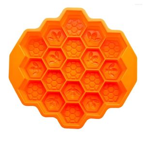 Baking Moulds 19 Cell Honey Comb Bees Silicone Mould Beeswax Soap Ice Jelly Chocolate Cake Pan Molds DIY Decoration Tools MAYITR