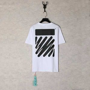 Mens T-shirts off White 23SS Ny Graffiti High Street Fashion Märke Löst kort ärm T-shirt Vikt Tyg 1 J7F4