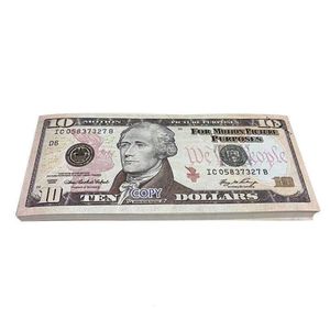 50% Tamanho dos USA Dólares suprimentos de partido de dinheiro Movie Banknote Paper Novidade Toys 1 5 10 20 50 100 dólares em moeda falsa moneyyyn5
