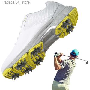 Roller Shoes New Spikes Golf Shoes Men Waterproof Golf Sneakers Outdoor Comfortable Walking Shoes for Golfers Walking Sneakers Size 46 47 Q240201