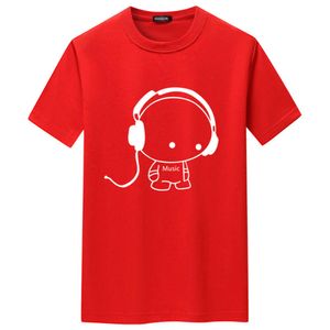 2023夏のデザイナーTシャツメンズメンTシャツ夏ユースシャツハーフスリーブ服メンズスリムラウンドネック女性TシャツヘッドフォンHEXJ