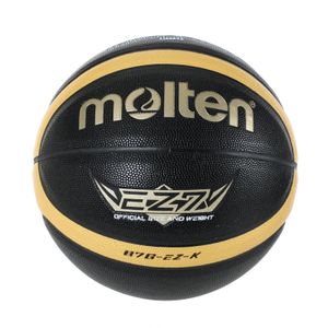 Molten Size 5 6 7 Basketball EZ-K Black Gold PU Outdoor Indoor Balls Women Youth Man Match Training Basketalls240129