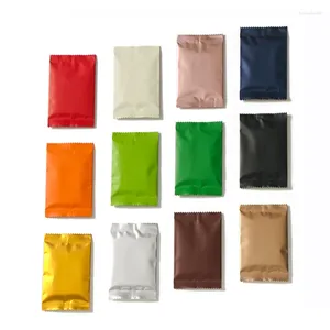 Storage Bags 100Pcs 3-5g Small Open Top Aluminum Foil Sawtooth Packaging Bag Heat Sealing Sugar Powder Coffee Nut Tea Candy Pouches