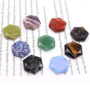 Decorative Figurines Natural Stone Hexagram Star Of David Lucky Healing Crystal Hexagon Gemstone Quartz Amulet DIY Jewelry Pendant Necklace