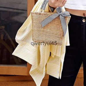 أكياس الكتف قش حقيبة أنثى 2020 Soulder Simply andbag ceckered bow crossbody komori نساء صغيرات فريس wovenh2421