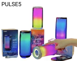 Alto-falante sem fio portátil pulso 5 graves pesados cor luzes led bluetooth alto-falante de áudio festa ao ar livre multifuncional pulso 5 alto-falante ao ar livre