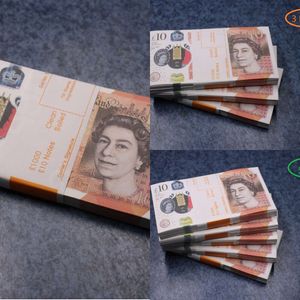 Fałszywe pieniądze zabawne zabawki realistyczne funty brytyjskie kopiowanie gbp brytyjski angielski bank 100 10 notatek idealny do filmów Reklama media społecznościowe275fKePv20of