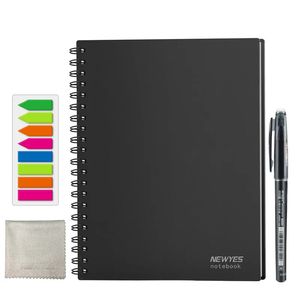 Smart återanvändbar raderbar anteckningsbokspappersrader Notepad Note Pad fodrad med Pen Pocketbook Diary Journal Office School Drawing Gift 240127