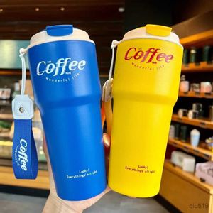 Thermos Caffè Tazza Termica Bicchieri di Birra Doppia Boccetta di Vuoto in Acciaio Inossidabile per Ragazze Bottiglia d'Acqua da Viaggio Isolata Thermos per Auto Portatile