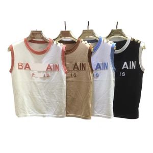 Summer tank top new seaside sleeveless top letter pattern pure cotton vest breathable cool everything trend Shorts Designer Suit Sportwear Fitness Sports Casual