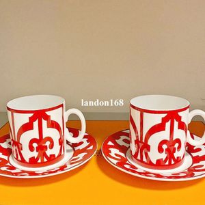 Europe Espresso Cups Bone China Coffee Saucer Set Luxury Ceramic Mug Top-klass Porcelain Tea Cup Cafe Party Drinkware2609