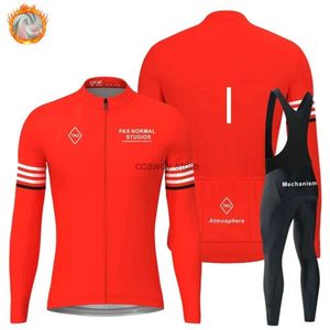 Tute da uomo 2024 PNS Uniforme da ciclismo Abito da uomo Abbigliamento invernale Compte Retro Jersey Fece Bib Per Bicyc Sportswear Set termico CamiciaH2421