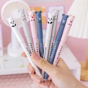 Komputery/zestaw 0,35 mm Kawaii Bear Bear Mysz Easable Gel Pen Pen School Office dostarcza artykuły papiernicze prezent