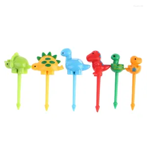 Gorks Mini Fruit Fork Animal Farm Dinosaur Spett Cartoon Cake Dessert Pick Toothpick Bento Lunches Sandwich Toppers Party Decor