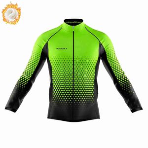 T-shirt da uomo 2023 Winter Cycling Jerseys Mans Long Seves Warm Jackets Thermal Fece Bike Mountain Road Tops Maillot CiclismoH2421