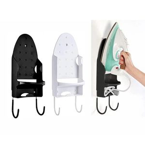 1Pcs Wall Mounted Iron Holder Portable Home el Door Back Closet Bathroom Ironing Board Storage Rack Black/White 240125