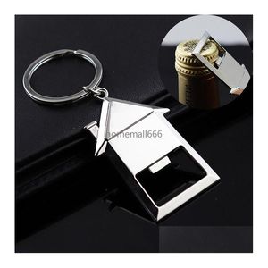 Openers House Shaped Bottle Opener Keychain Personalized Wedding Gifts Souvenirs Birthday Christmas For Guests Wholesale Aa Drop Deliv Dhpck