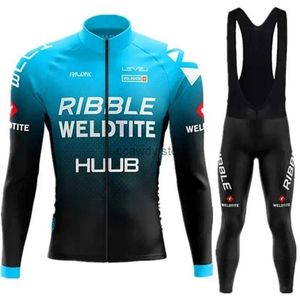 Homens Tracksuits HuubNew Mans Ciclismo Jersey Set Long Seve Roupas Sports Breathab Road Bike SuitPants Wear CiclismoH2421