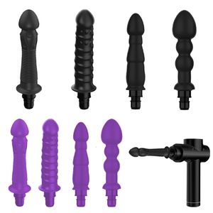 Acessórios para pistola de massagem, cabeças de silicone para sexo, pistola de massagem, vibradores de percussão para mulheres e homens 240124