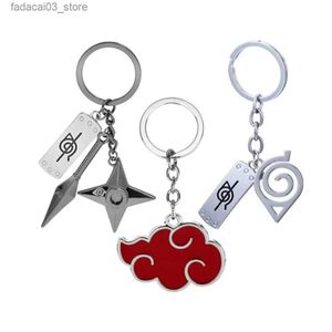 Anahtarlıklar Landards Anime Naruto Kırmızı Bulut Keychain Ninja Kunai Silah Modle Anahtarlama Kolye Anahtar Zincir Goth Moda Hayranlar Kadın Erkek Takı Hediyesi Q240201