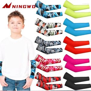 Knee Pads 1Pair Arm Sleeves For Kids UV Sun Protection Compression Cooling Cover Boys Girls Outdoor Sports