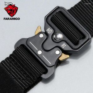 Belts Men's Belt Army Outdoor Hunting Tactical Multi Function Combat Survival High Quality Marine Corps Canvas For Nylon Male Luxury