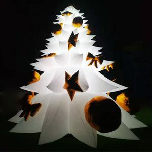 wholesale Giant LED lighted Outdoor inflatable Christmas tree decorations commercial new year decor decorated for Mall Holiday