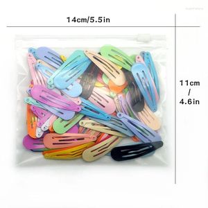 Saç aksesuarları 80pcs/lot klipsli barrettes klipsleri pimleri renkli metal saç çantası 5cm sevimli timsah kız