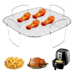 Baking Tools Air Fryer Stainless Steel Rack Layer Dehydrator Kitchen Toasting Holder Stand Cooking Accessories