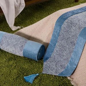 Table Runner European Cloth Fashion Luxury Polyester Cotton Floral Printed For Wedding Decoration 32cmx200cm
