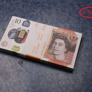Falska pengar roliga leksak realistiska brittiska pund kopia gbp brittiska engelska bank 100 10 anteckningar perfekt för filmer filmer som annonserar sociala me9633401rvnp567w