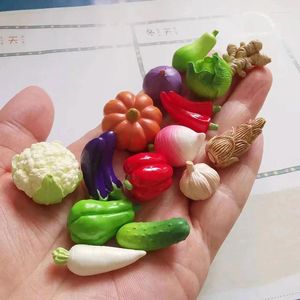 Decorative Figurines Garlic Red Pepper Lettuce Cucumbers/vegetable/miniatures/cute/fairy Garden Gnome/moss Terrarium