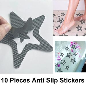 Bath Mats 10 PCS Anti Slip Shower Tread Sticker Safety Bathtub Strips Premium Adhesive Star Snowflak Decals For Tub Stairs