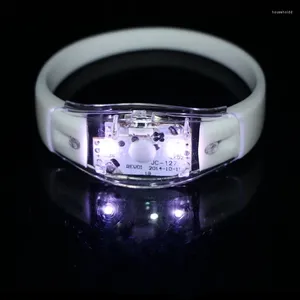 Party Decoration 200 Pcs Unisex Sound Controlled LED Light Up Bracelet Activated Glow Flash Bangle For Mother's Day Festival