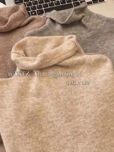 Women's Sweaters 2024autumn And Winter Pure Cashmere Sweater Turtleneck With Knitwear Base
