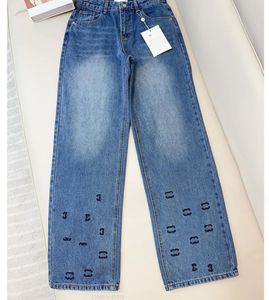 Designer jeans NEW womens long pants jogger denim printed Women'clothing hop hop C light blue denim dress chromess