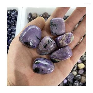 Decorative Figurines Wholesale Polished Natural Healing Crystals Purple Charoite Tumbled Stone For Christmas Decorations