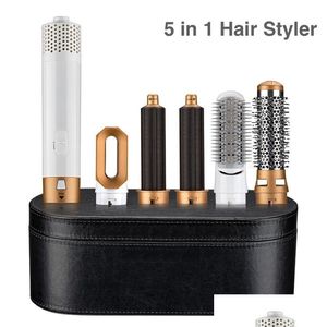 Curling ferros secador de cabelo modelador 5 em 1 rolos de ferro de ondulação elétrica com e escova de alisamento 220624 entrega de gota produtos de cabelo dhs8l