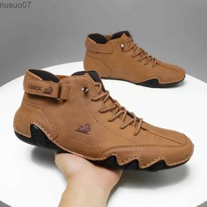 Botas de couro tênis casuais para homens 2023 novo em à prova dwaterproof água alta superior homens boors luxo vestido mocassins sapatos footwea tênis zapatillas