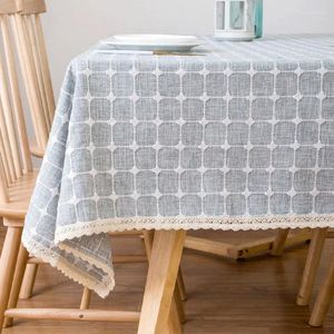 Table Cloth Cotton And Linen Fabric Small Fresh Dining Square Light Luxury Room Coffee Cover