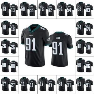 Philadelphia''Eagles''Men #11 Carson Wentz 18 Jalen Reagor 86 Zach Ertz 91 Fletcher Cox Custom Damen-Jugend-Fußballtrikot