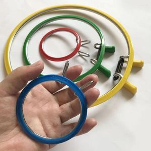 Arts And Crafts Metal Embroidery Hoop Cross Stitch Frame Strong Spring Fix Round Loop Stitching Darning DIY Hand Household Sewing Tools