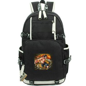 Portgas D Ace mochila Fire Fist daypack One Piece Cartoon bolsa escolar estampada mochila casual computador pacote de dia