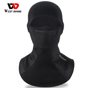 West Cykling Winter Cycling Fleece Balaclava Full Face Warm Motorcycle Breattable Mask Running and Skiing Caps Thermal Sport Gear 240124