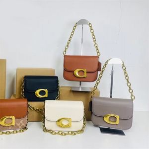 Мини-сумки на ремне IDOL женские дизайнерские сумки роскошные подмышки многоцветные кожаные сумки с буквами и пряжкой классический клапан 10a сумки через плечо с утолщенной цепочкой xb112