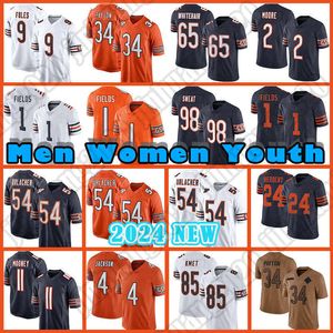 Justin Fields Walter Payton Football Jersey DJ Moore Cole Kmet Chicagos Bear Dick Butkus Montez Sweat Brian Urlacher Darnell Wright Jaquan Bisker Darnell Mooney E1