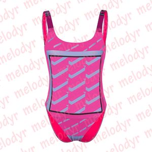 Costume da bagno slim firmato One Pice con stampa retrò Costume da bagno slim con bikini affascinante Abbigliamento da spiaggia Biquini imbottito ad asciugatura rapida