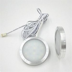 DC12V LED LED Light 2835 Puck pod szafką garderobą z 2 -metrową lampką 2 -metrową drut 3M tylna lub śruba instalacja kitch246R