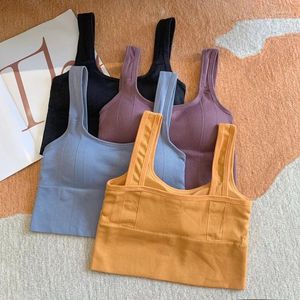 Yoga Outfit Shockproof Sports Top For Fitness Female Push Up Bra Women Training Crop Breathable Gym Tube Clothes